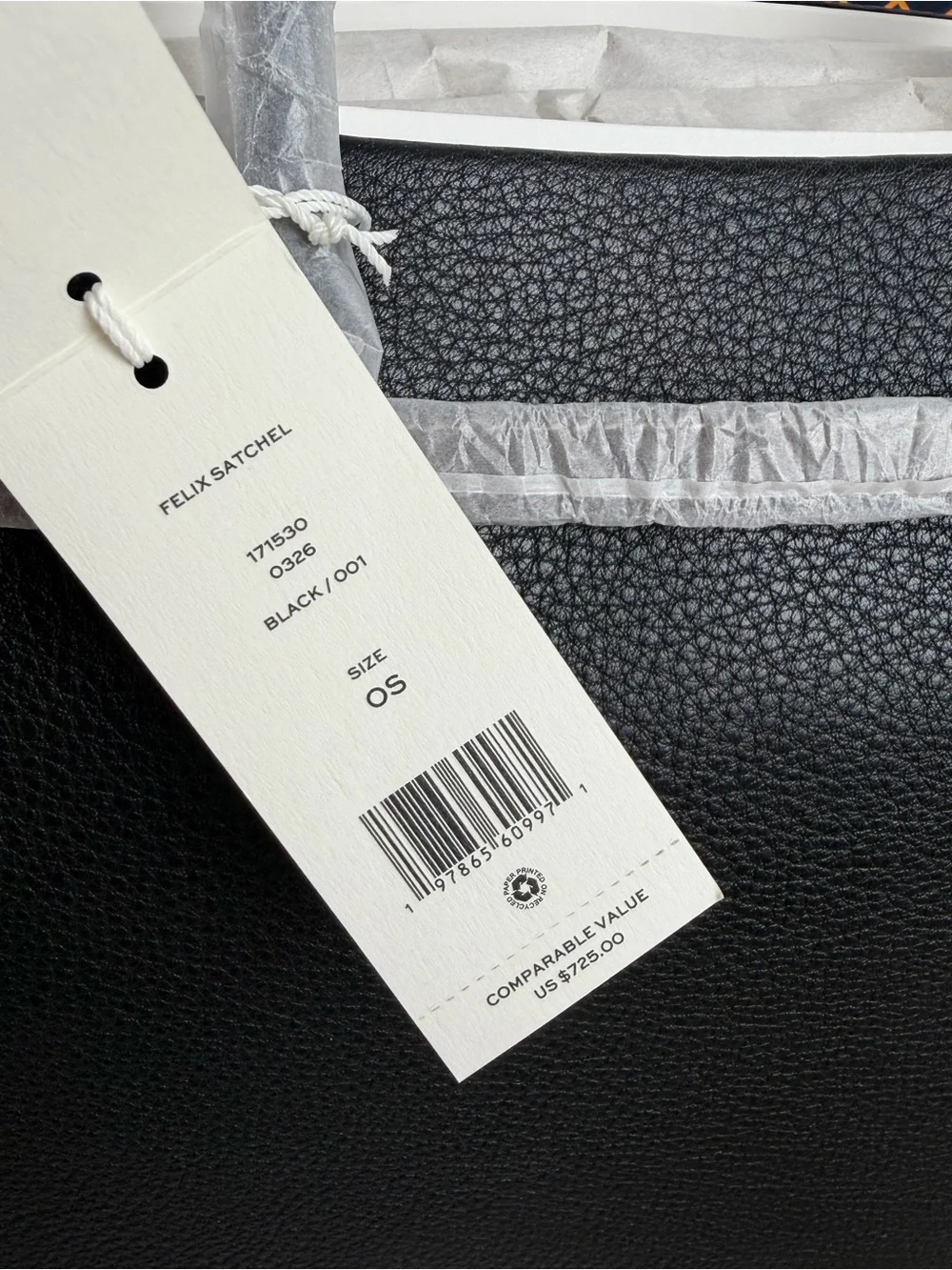 Tory Burch Black Leather Tote with Brown Trim